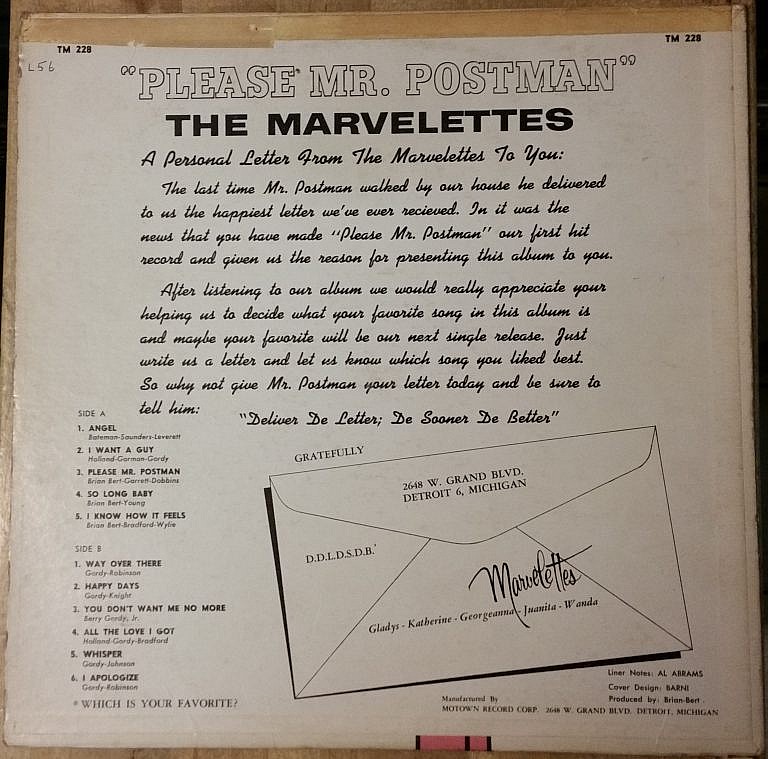 marvelettes please mr postman who sampled