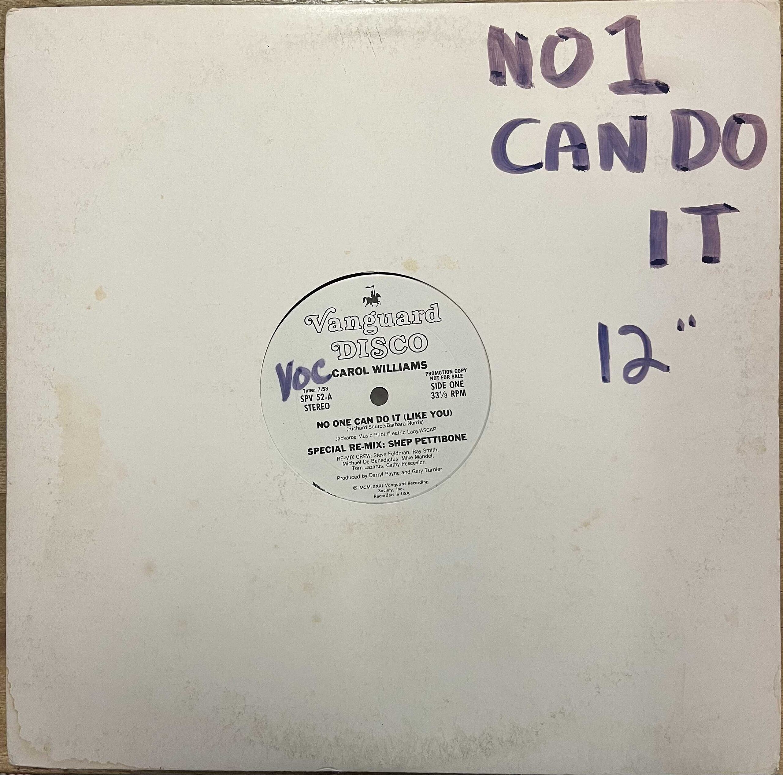 No One Can Do It Like You (Special Remix: Shep Pettibone)