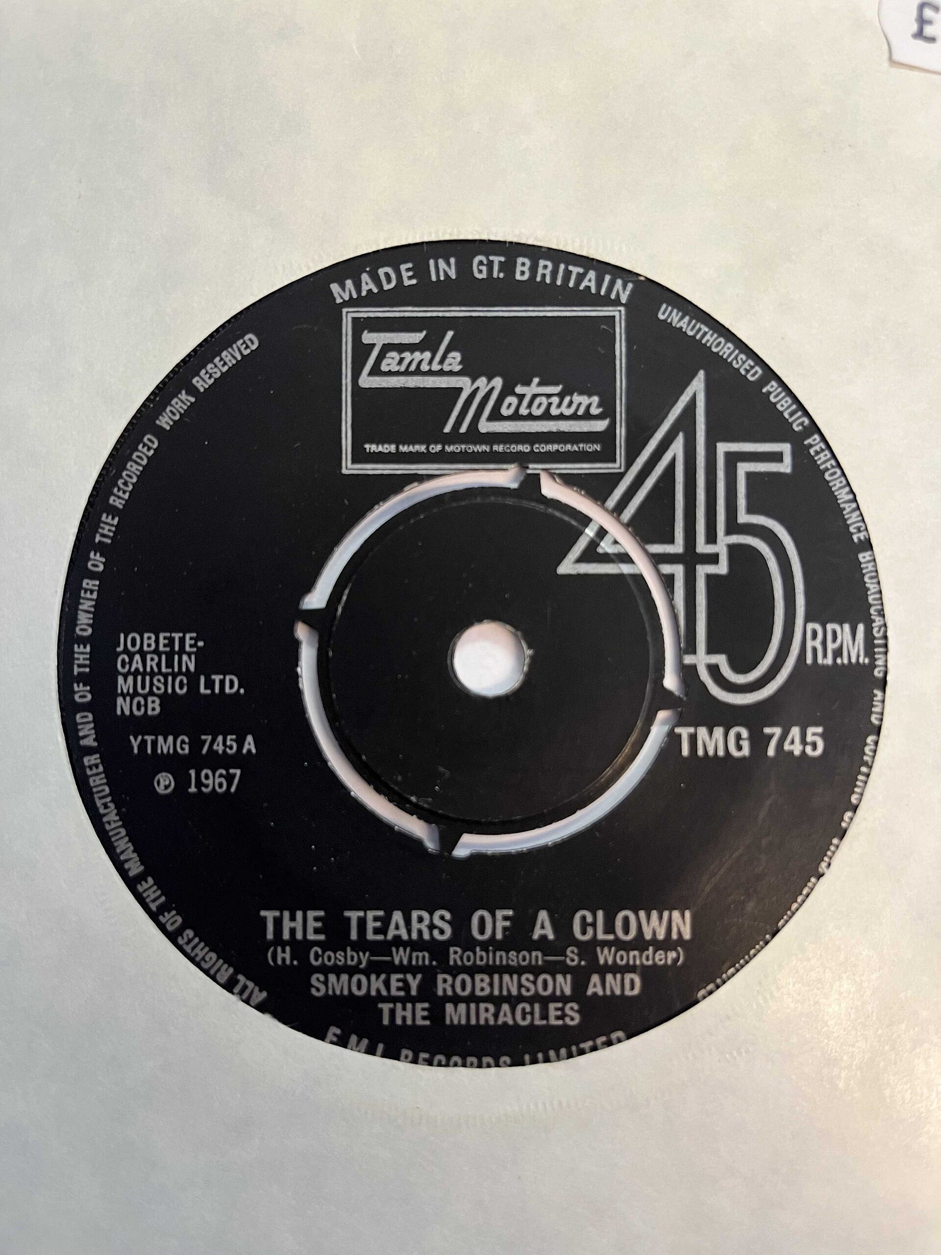 The Tears of a Clown /Who's Gonna Take The Blame