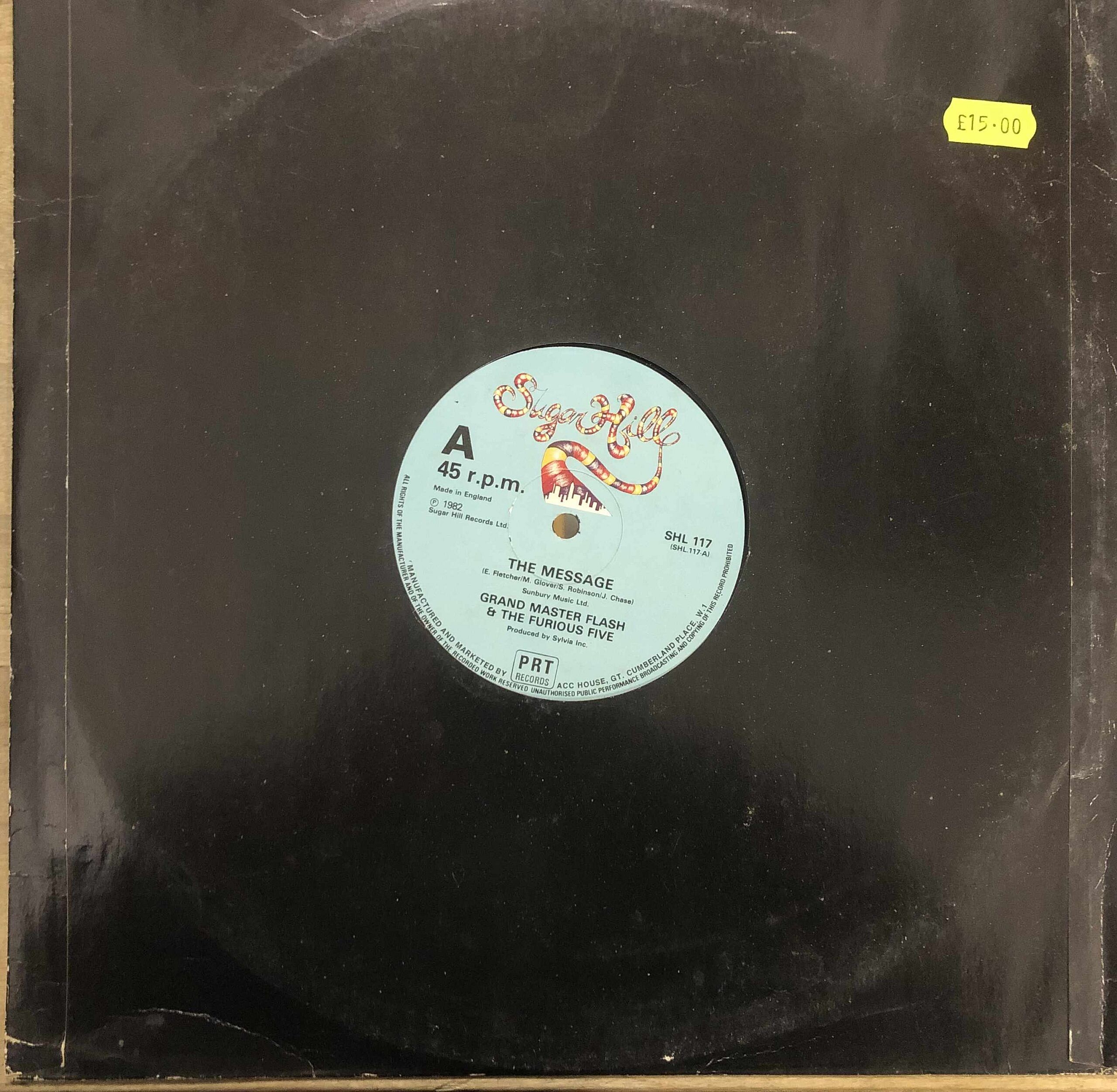 Grandmaster Flash and the Furious Five 12' Single with Original Record  Company