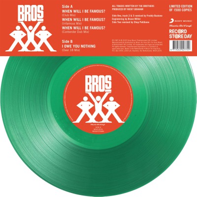 When Will I Be Famous? / I Owe You Nothing remixes (12" coloured)