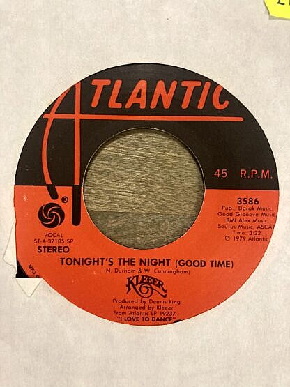 Tonights The Night (Good Time) / Kleeer Sailin