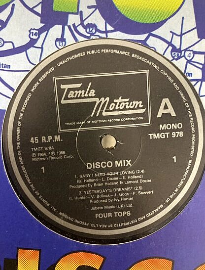 Disco Mix - Baby I Need Your Loving|Yesterdays Dreams|Disco Mix - Four Tops Medley