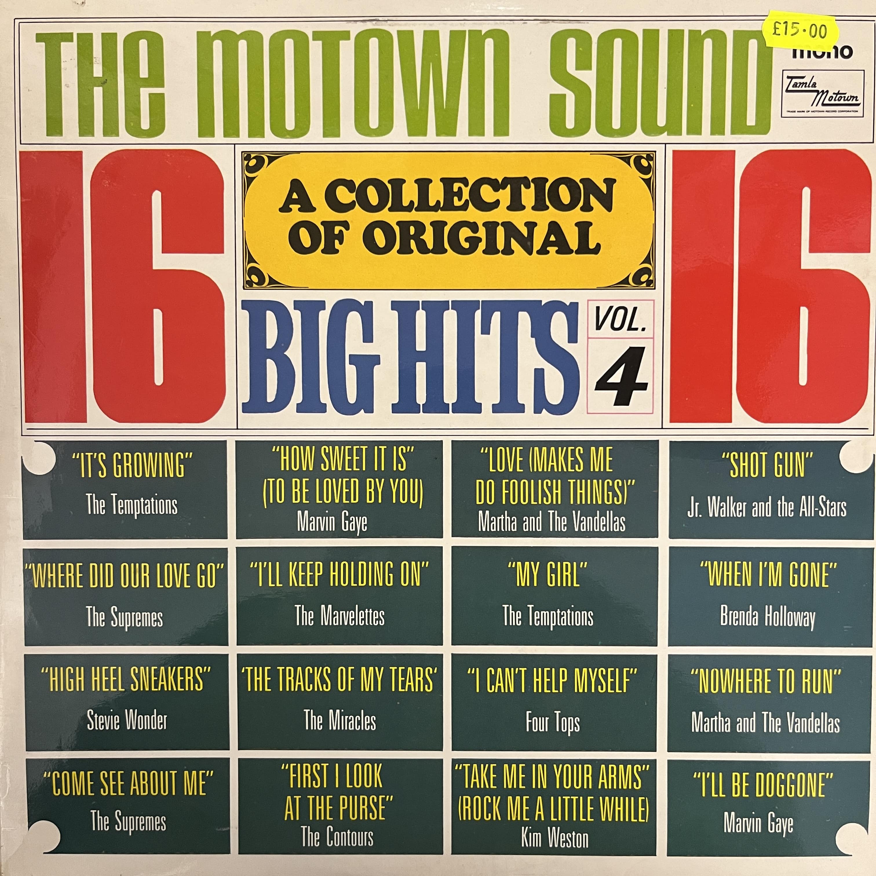 The Motown Sound A Collection Of 16 Original Big Hits Vol 4