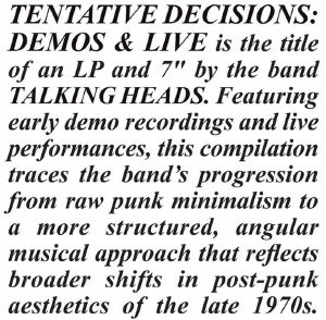 Tentative Decisions 1974 - 1976