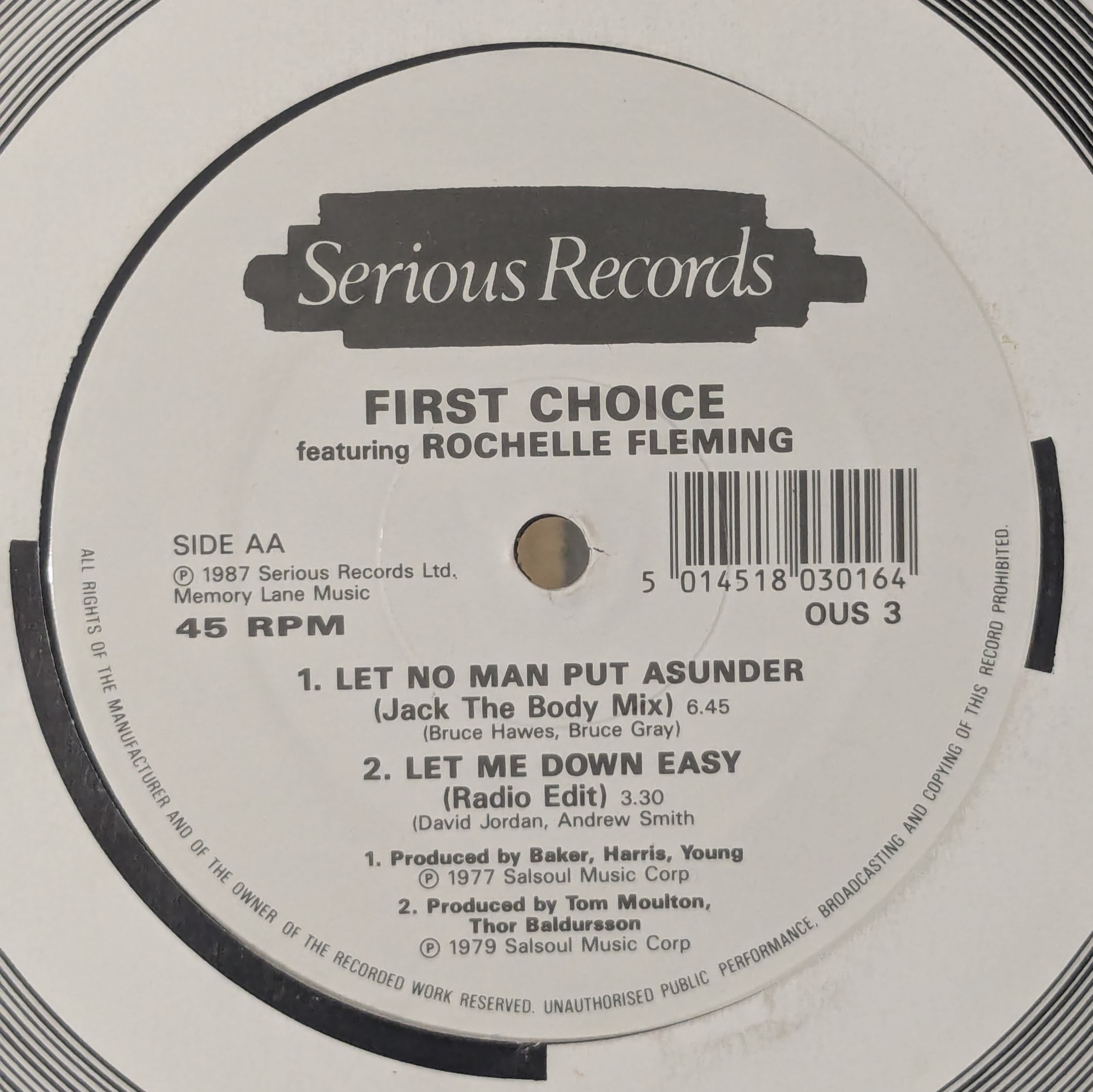 Let No Man Put Asunder (Jack The Body Mix)/Let Me Down Easy (Radio Edit)/Let No Man Put Asunder (House Mix)