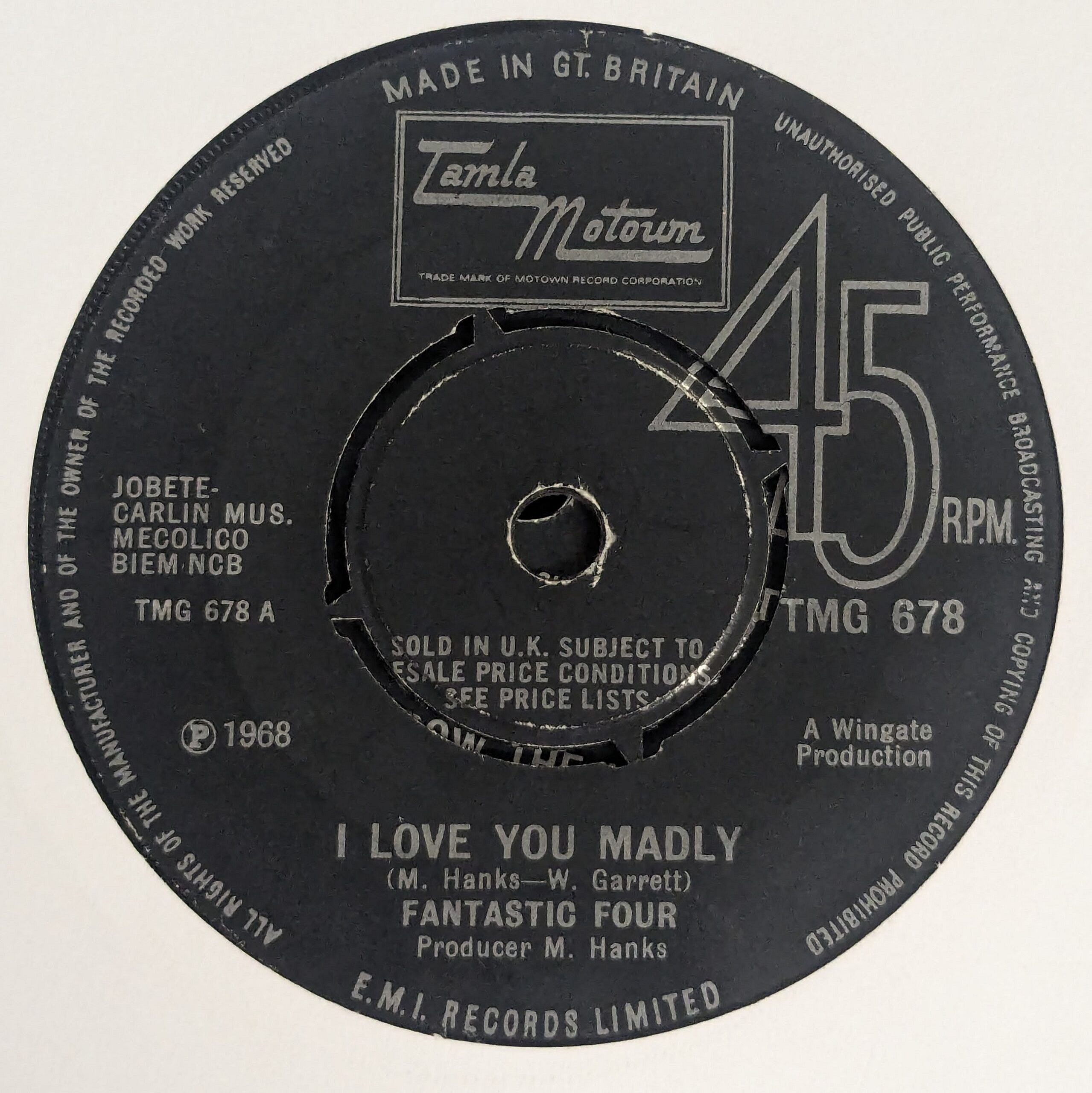 I Love You Madly (Vocal / Instrumental)