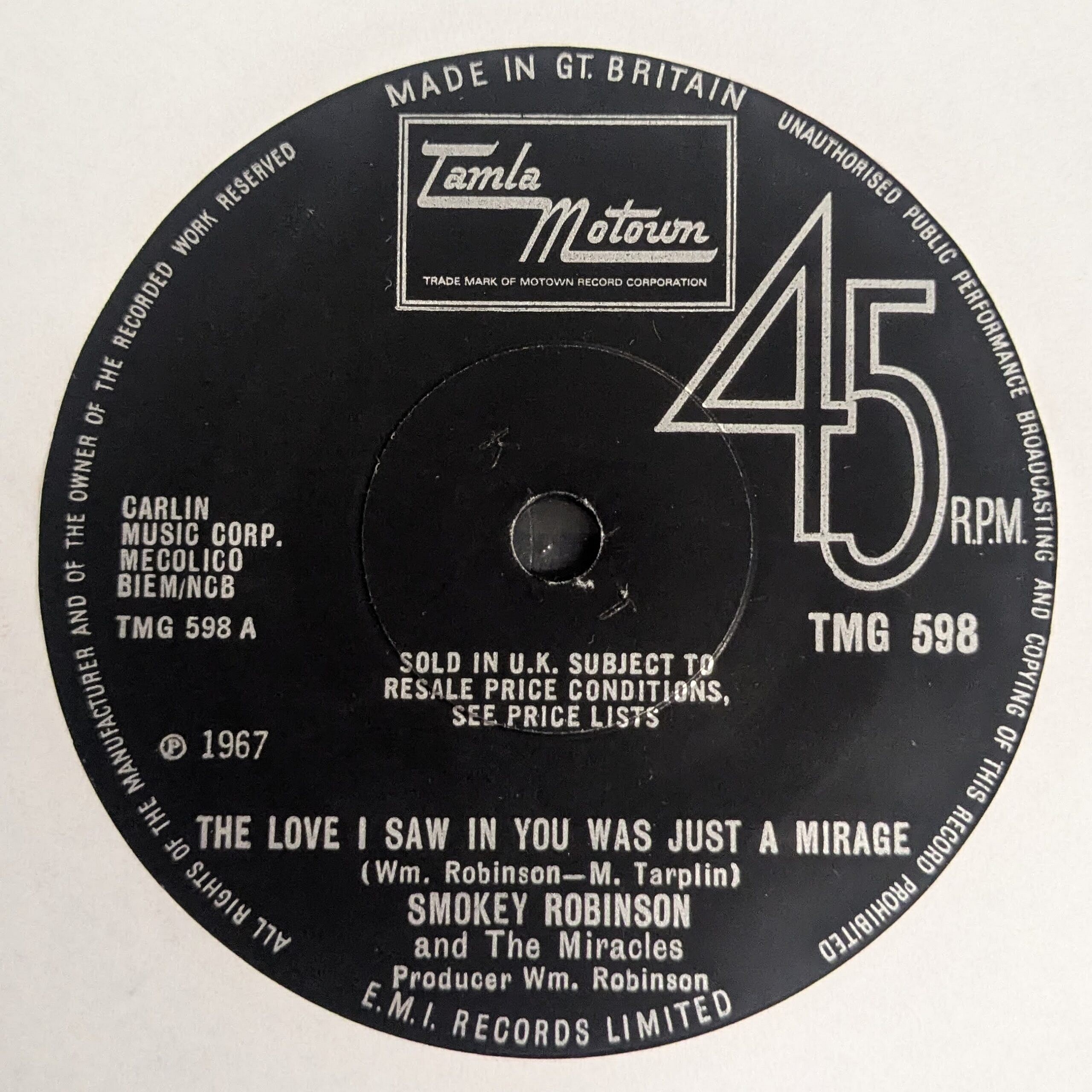 The Love I Saw In You Was Just A Mirage / Swept For You Baby