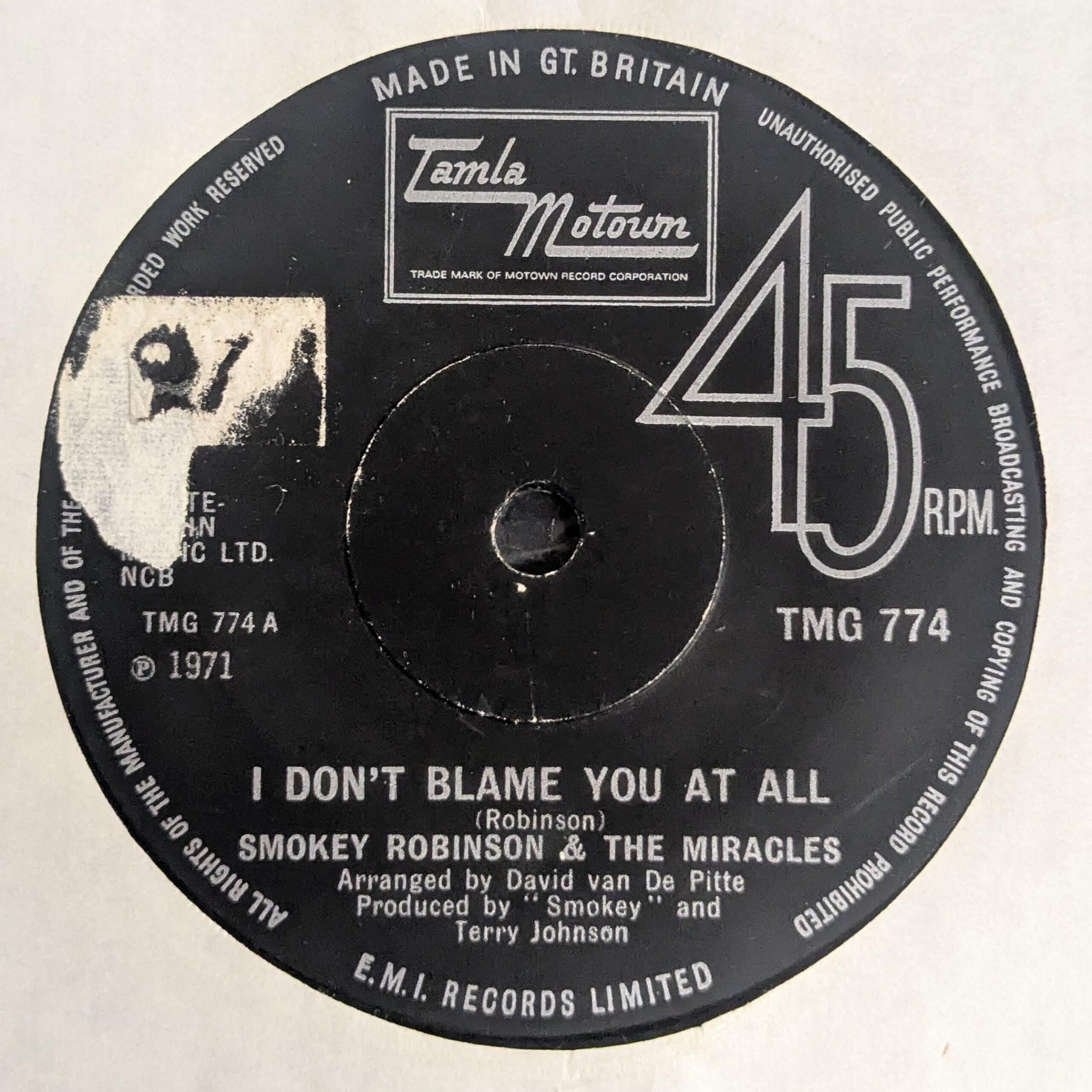 I Dont Blame You At All / That Girl