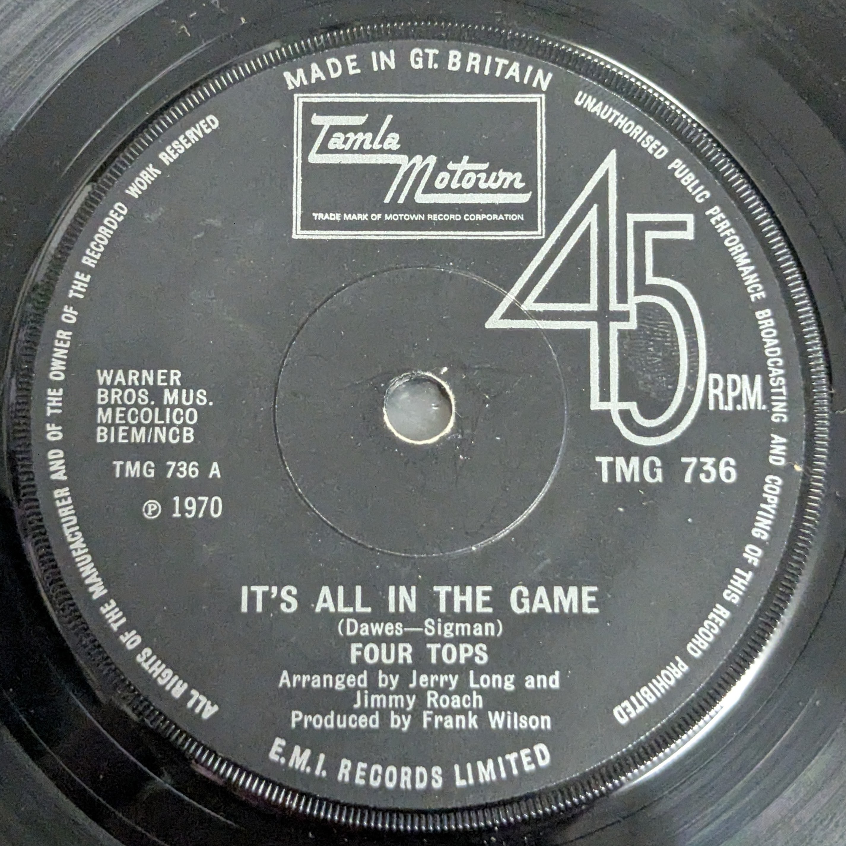 Its All In The Game / Love Is The Answer