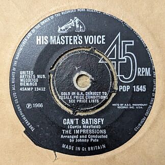 Cant Satisfy / This Must End